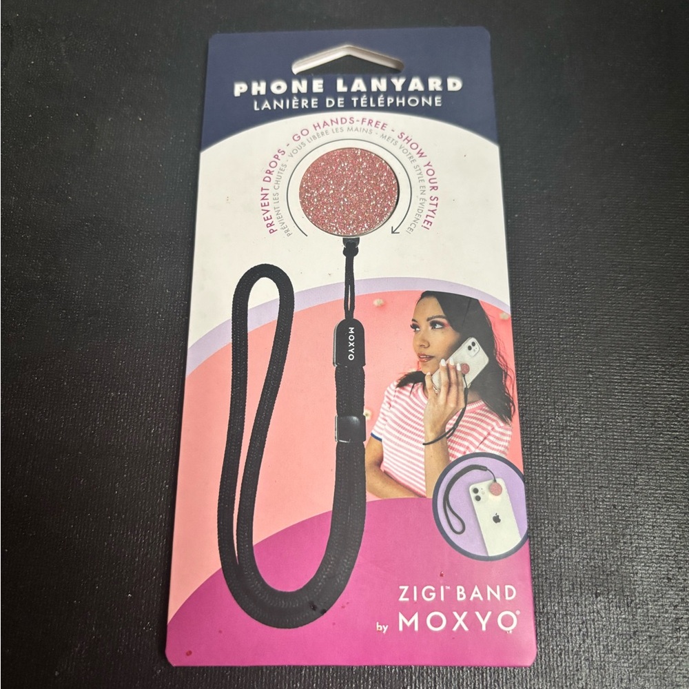 Moxyo Zigi Band Phone Lanyard in Black